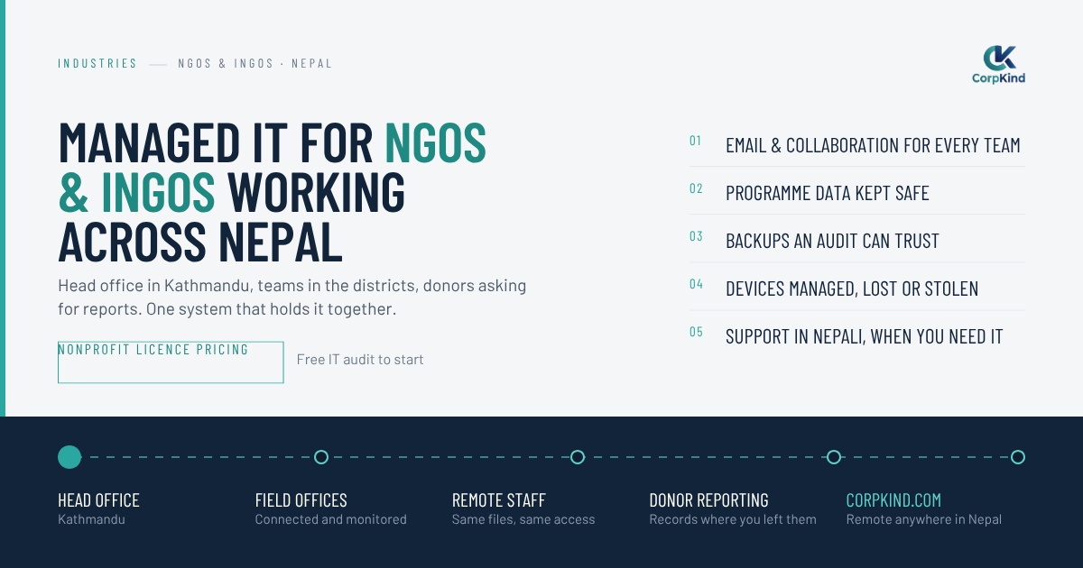 Managed IT and Microsoft 365 for NGOs and INGOs in Nepal
