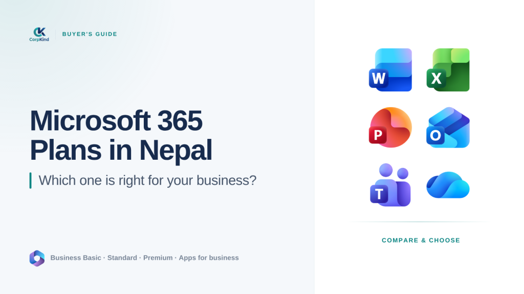 Microsoft 365 plans and prices in Nepal by CorpKind Tech